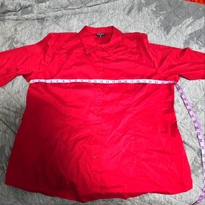 Town & Country Red Dress Shirt 3/4 length Size Xxl